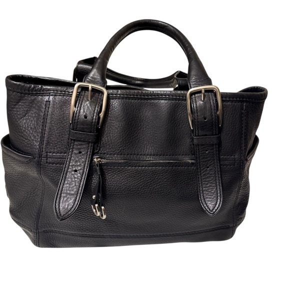 Cole Haan Elegant Black Leather Tote Bag in great conditions comfy and chic - Picture 14 of 16